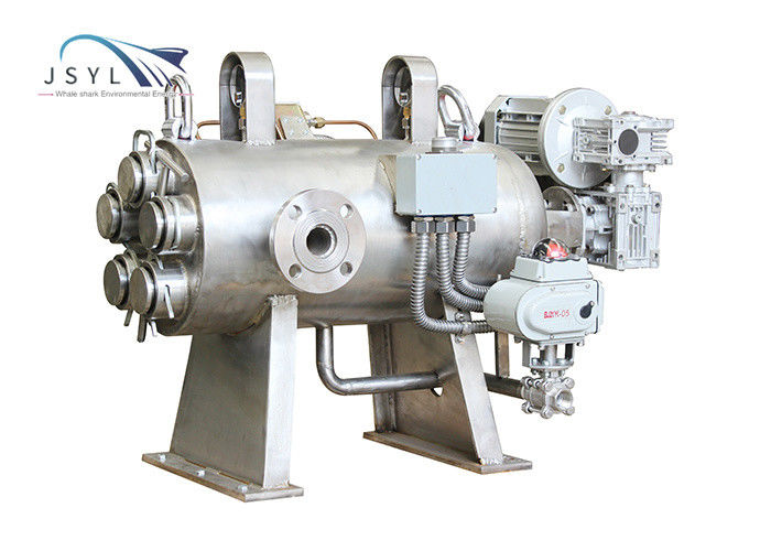 下水は金網フィルター2-900m3/HをBackflush浄水器を焼結させた
